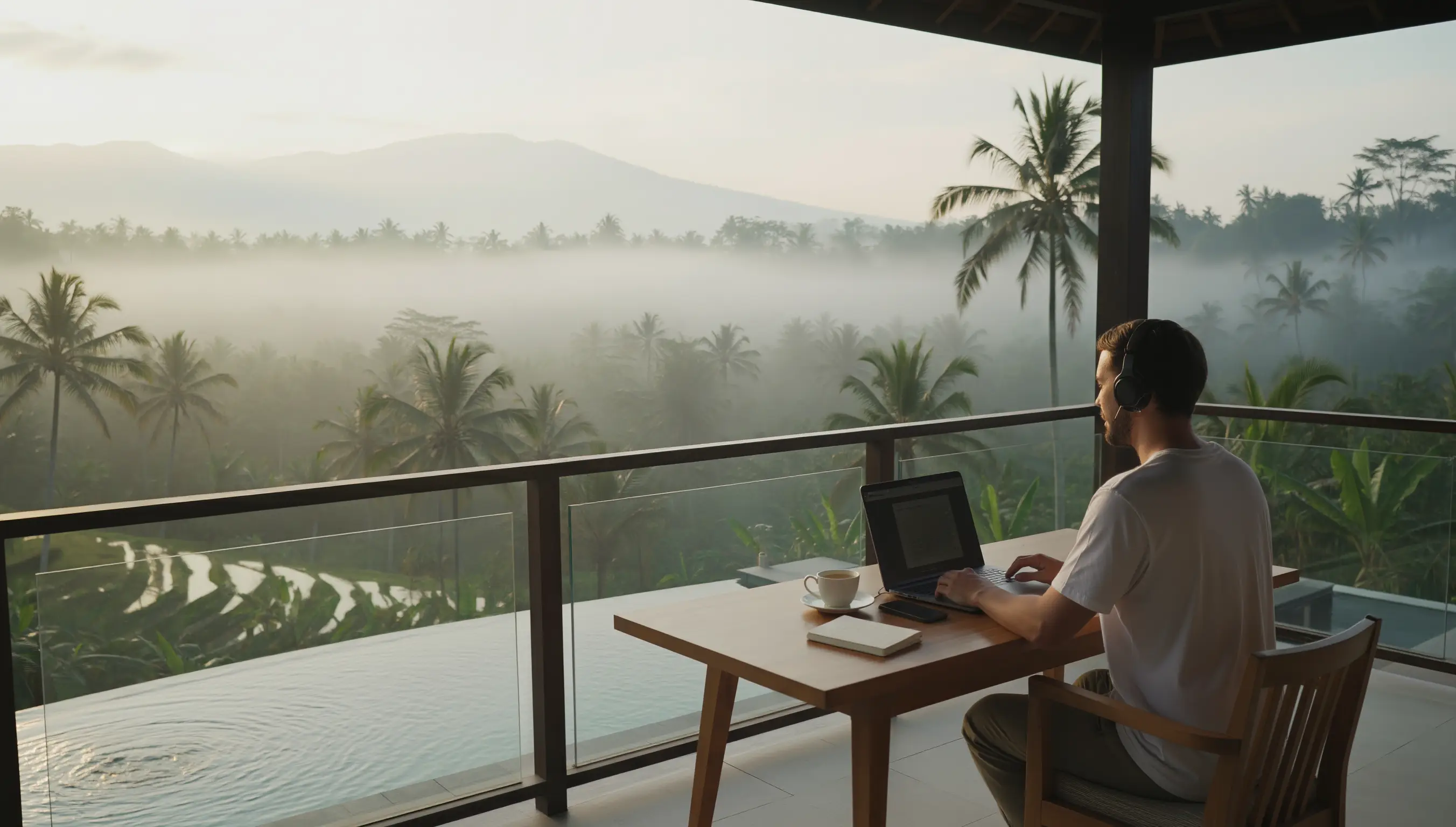 Digital nomad community in Bali coworking space